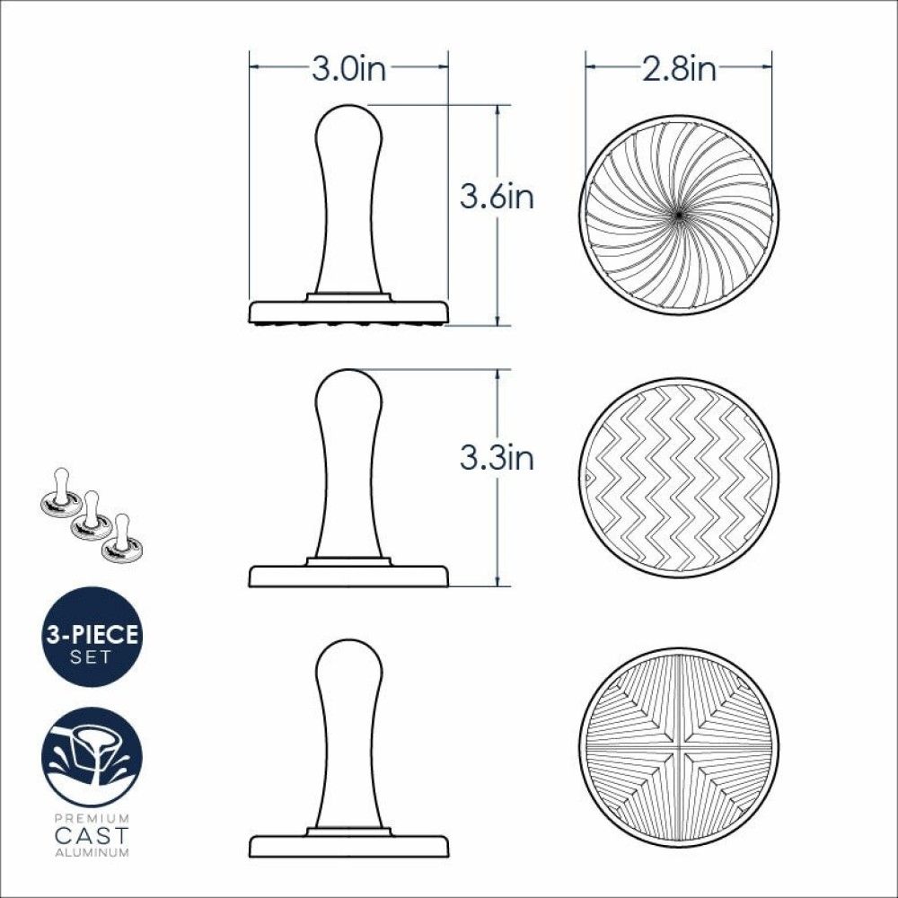 Nordic Ware Cookie Stamps | Geometric - Additional view