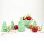 Mosser Glass Holiday Collection Kneeling Santa Figurine | Jadeite - Additional view