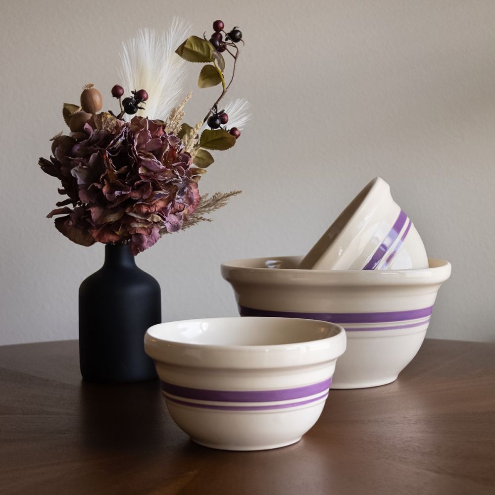 Ohio Stoneware 12  Dominion Mixing Bowl | Lilac - Additional view