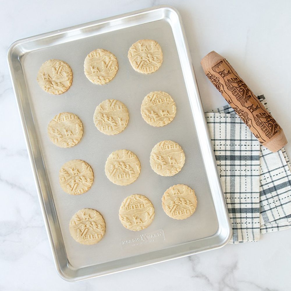 Nordic Ware Embossing Rolling Pin | Woodland Cottage - Additional view