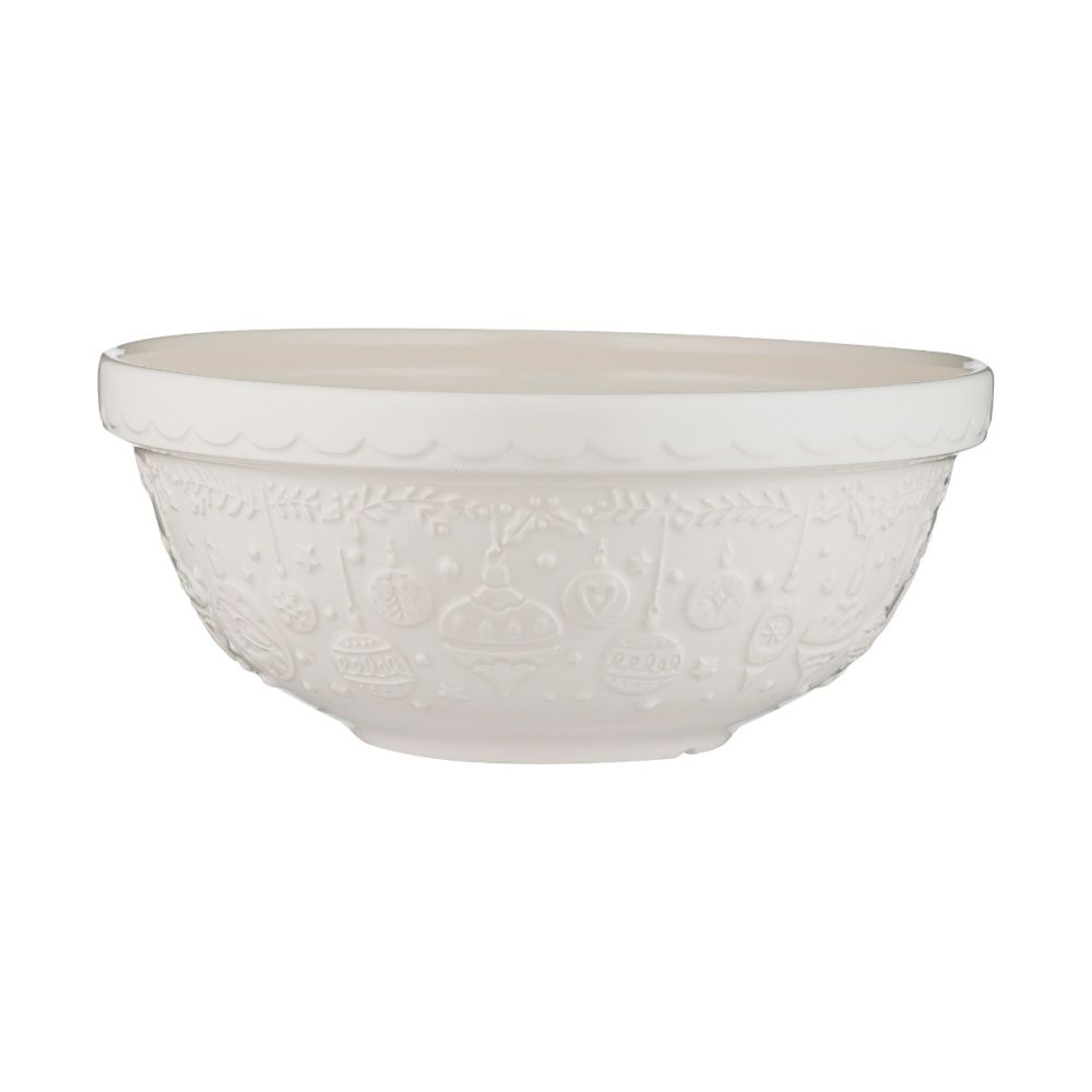Mason Cash Deck the Halls S18 (2.85 Qt.) Mixing Bowl | Cream