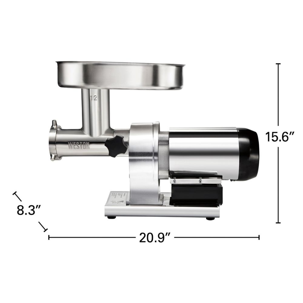 Weston Butcher Series Commercial Grade #12 Electric Meat Grinder - 0.75 HP - Additional view