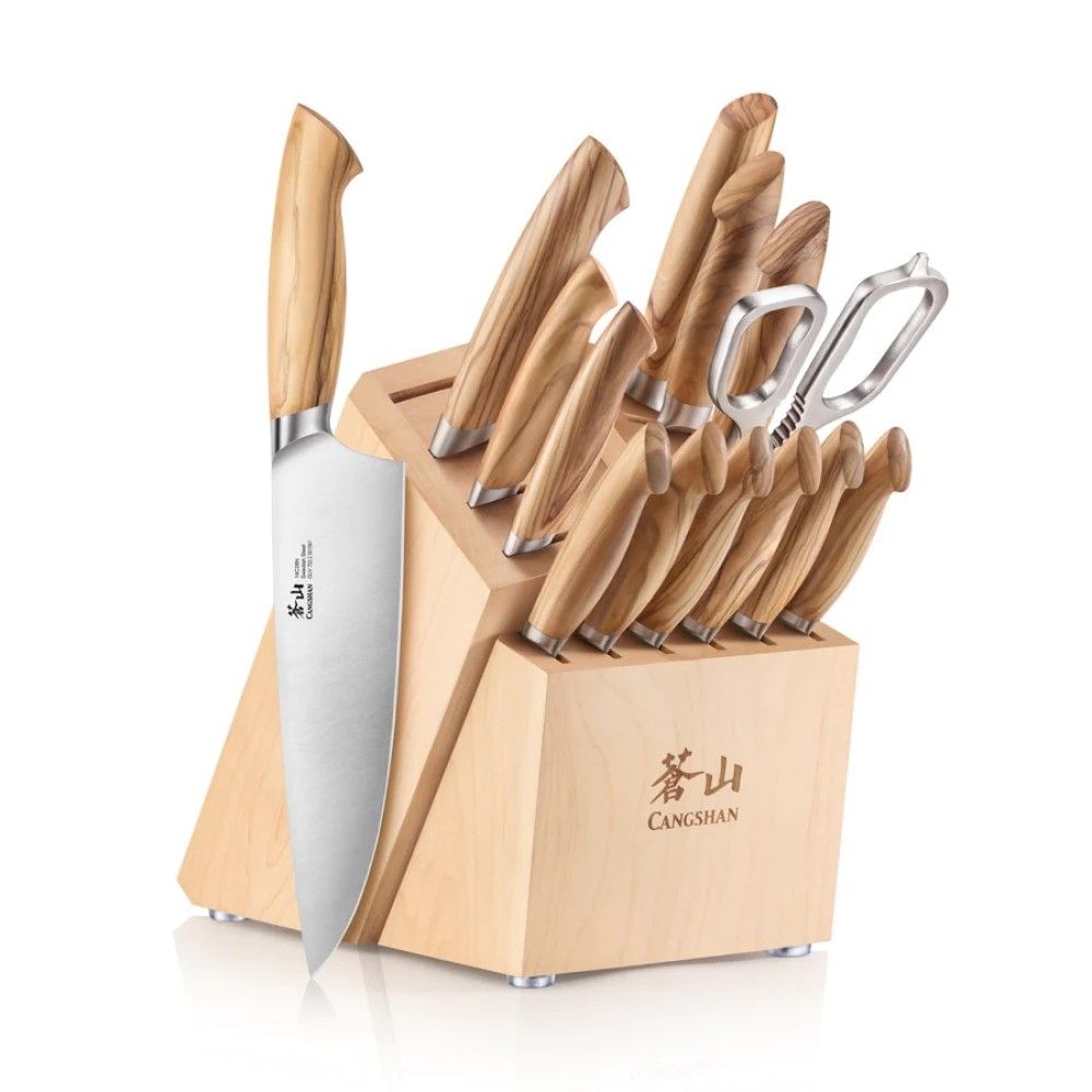 Cangshan Cutlery Oliv Series 15-Piece Knife Block Set