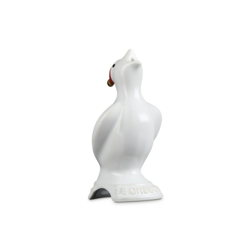 Le Creuset Heritage Pie Bird with Santa Hat | White