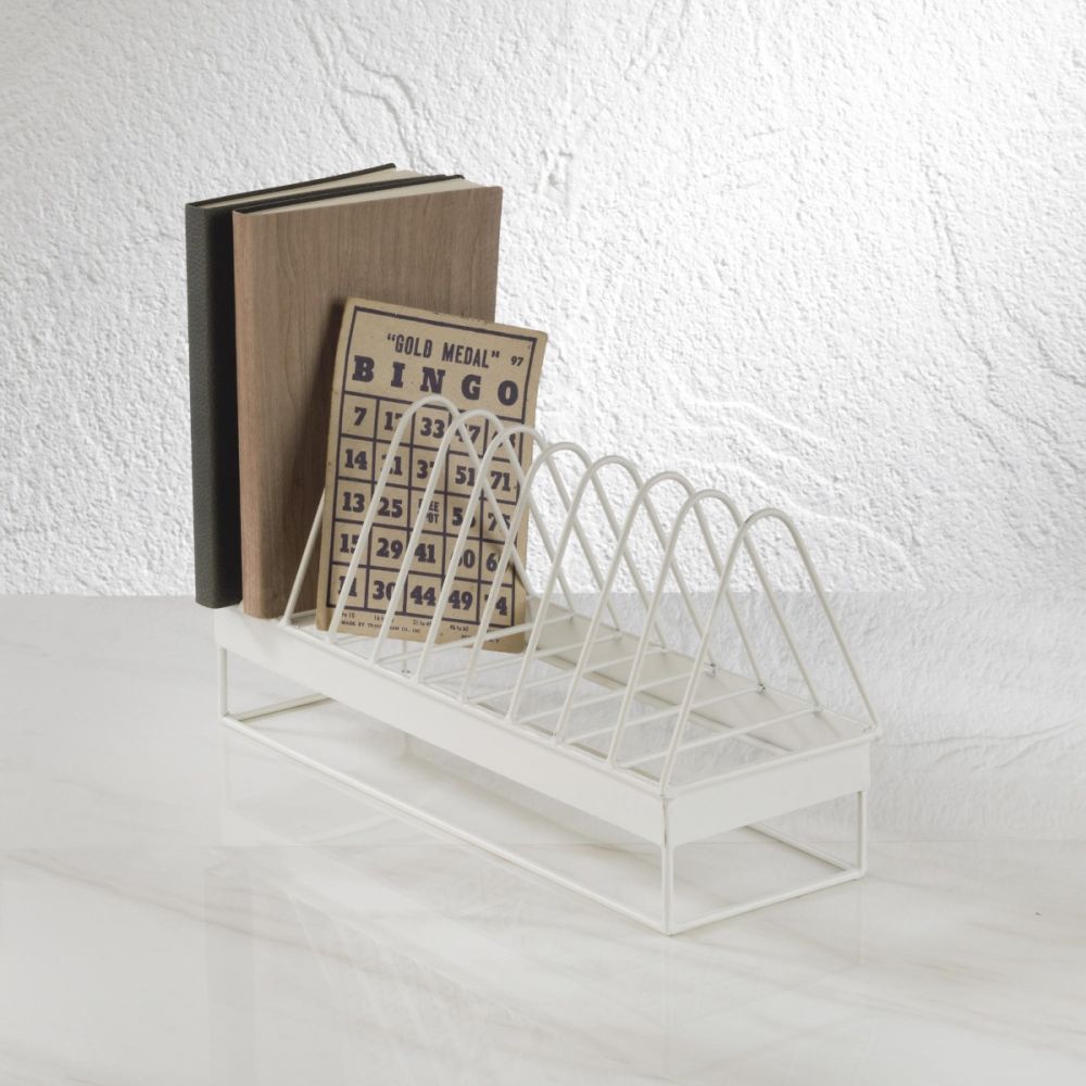 Tripar International 10-Slot Plate Display Rack | White - Additional view