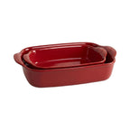 Emile Henry 2-Piece Large Rectangular Bakers | Burgundy