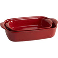 Emile Henry 2-Piece Small Rectangular Bakers | Burgundy