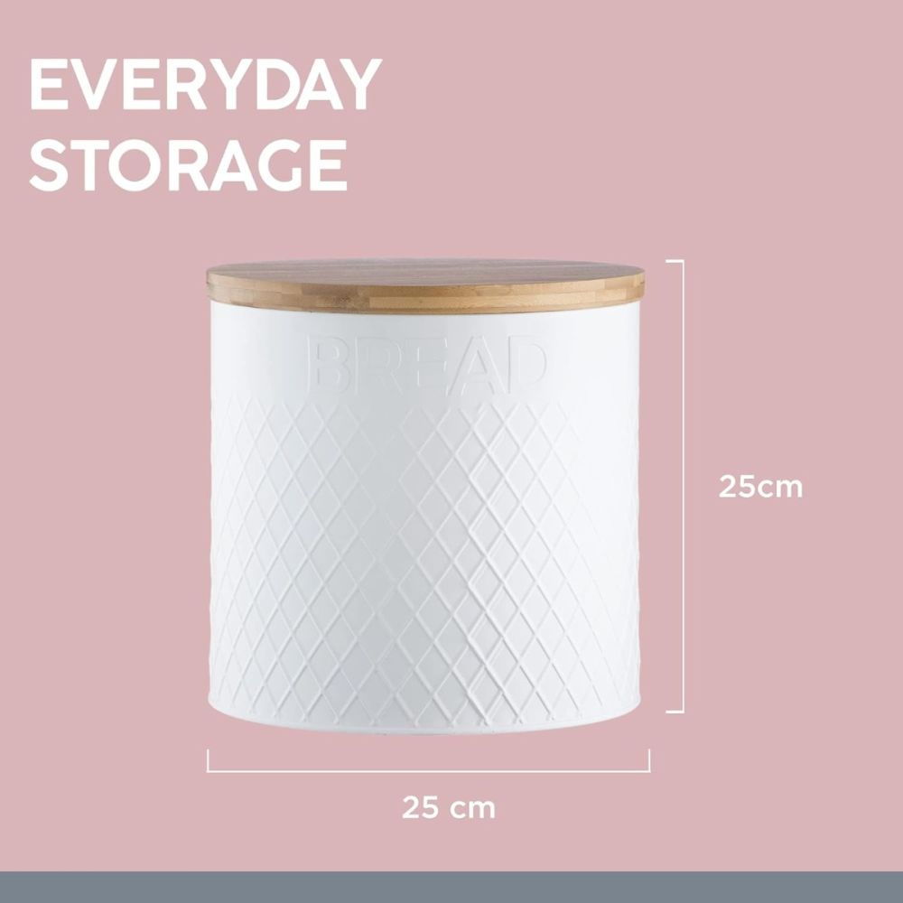 Typhoon Embossed White Bread Bin - Additional view