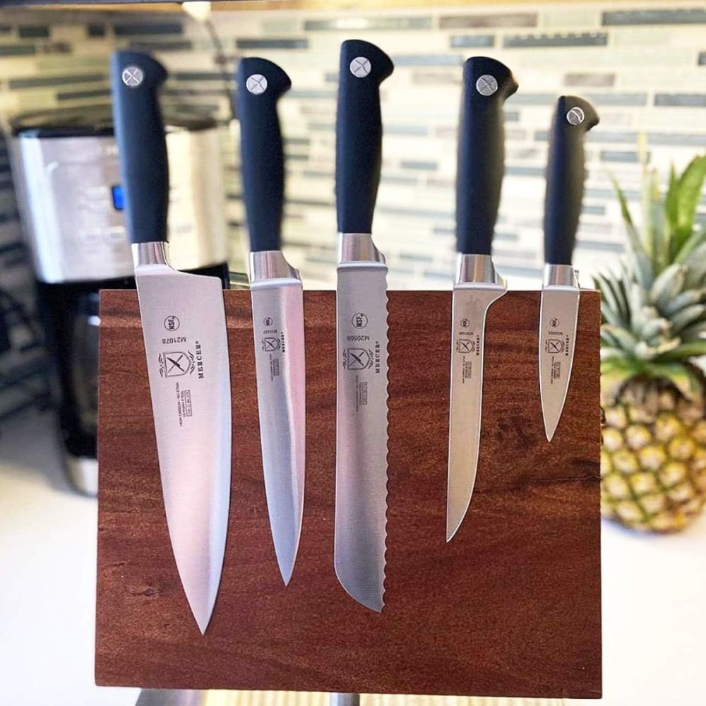 Mercer Culinary Acacia Magnetic Knife Board with Stand - Large - Additional view