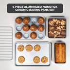 Viking Aluminized Steel Nonstick 5-Piece Bakeware Set - Additional view