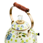 MacKenzie-Childs Wildflowers Green 3 Qt. Tea Kettle - Additional view
