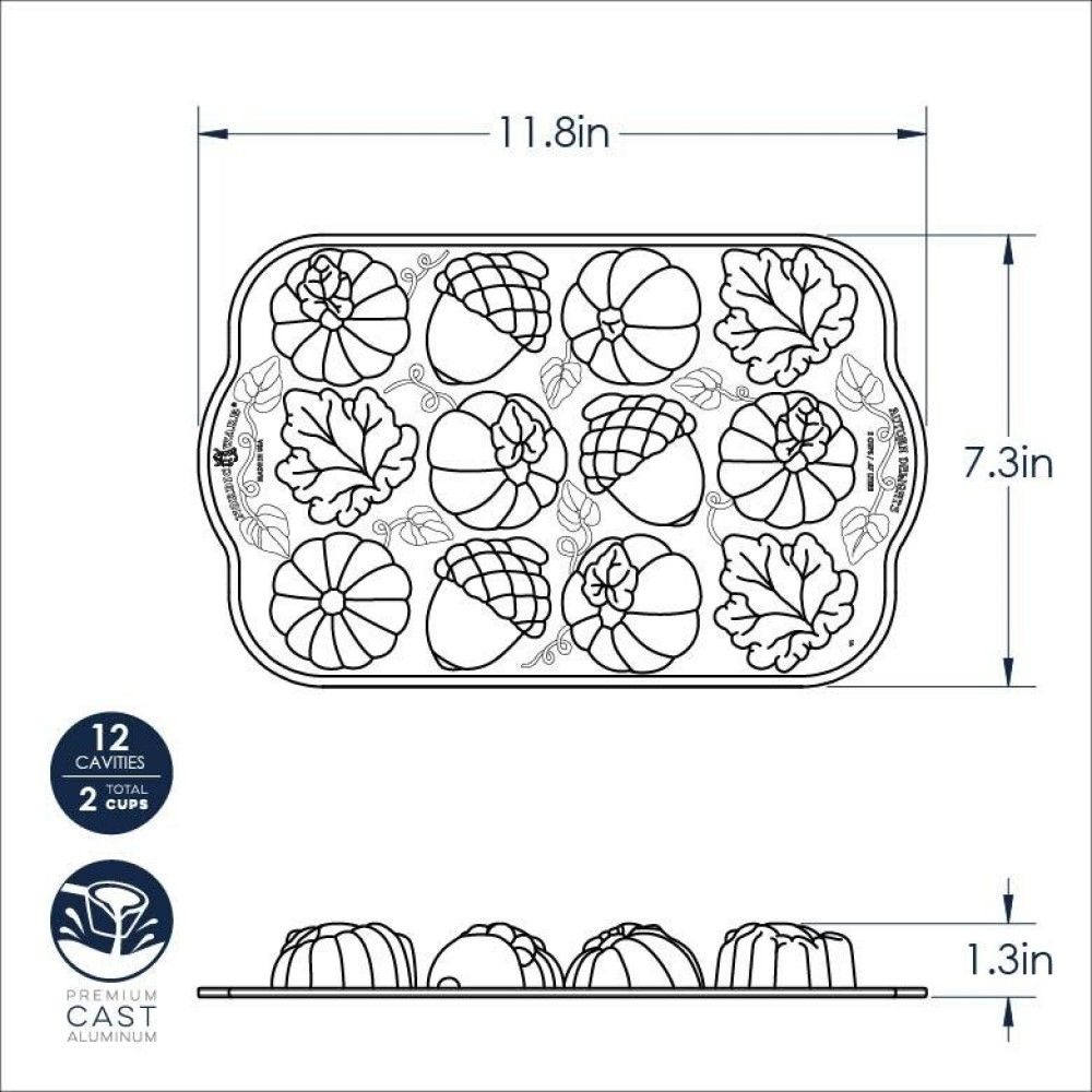 Nordic Ware Autumn Delights Cakelet Pan - Additional view