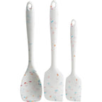 Trudeau White Confetti Silicone Spatulas - Set of 3