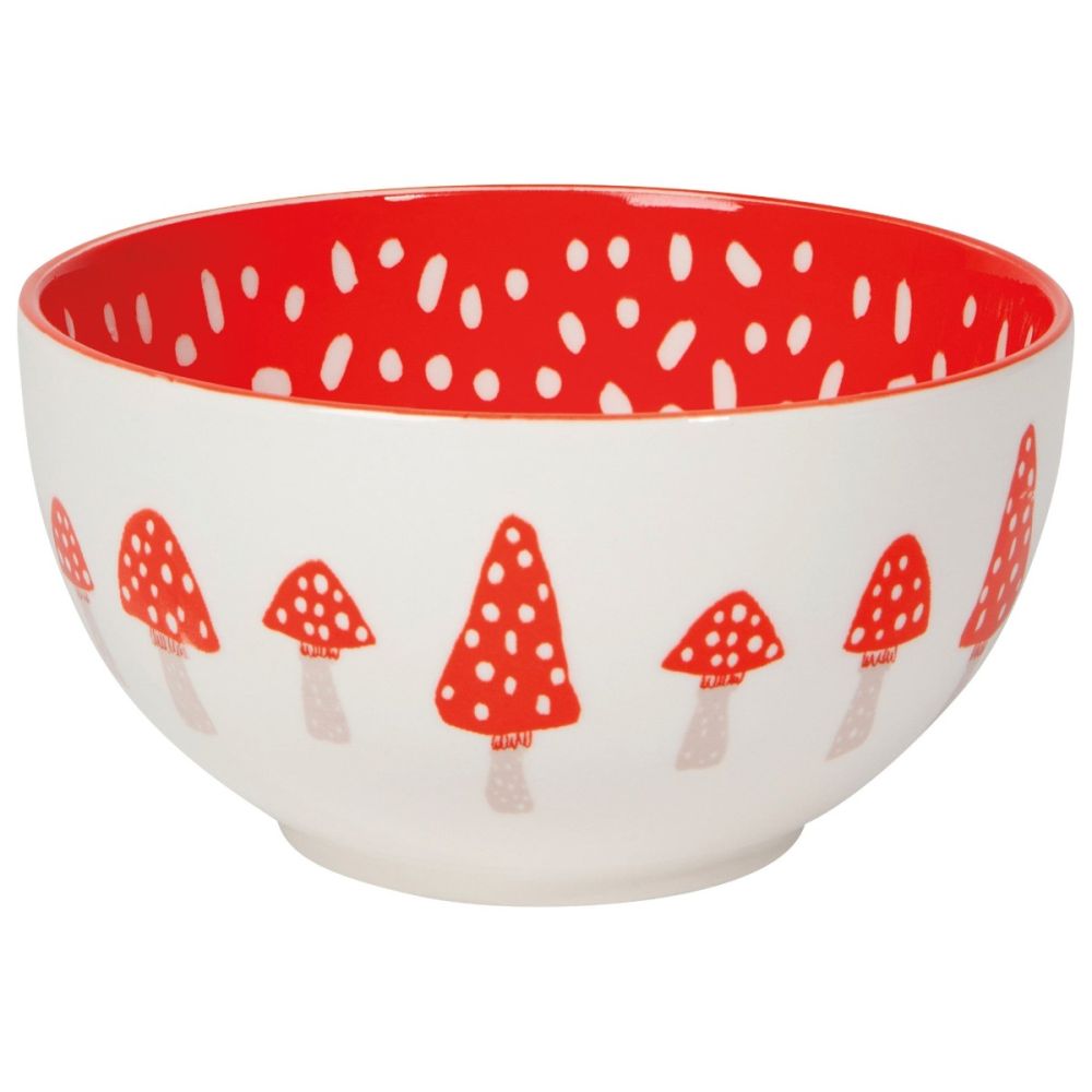 Danica Jubilee Mushroom-Print 14oz Everyday Bowls (Set of 4) | Toadstool - Additional view