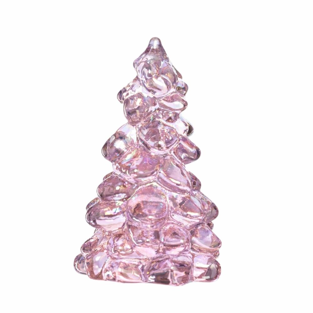 Mosser Glass Holiday Collection 8  Tree Figurine | Rose Carnival