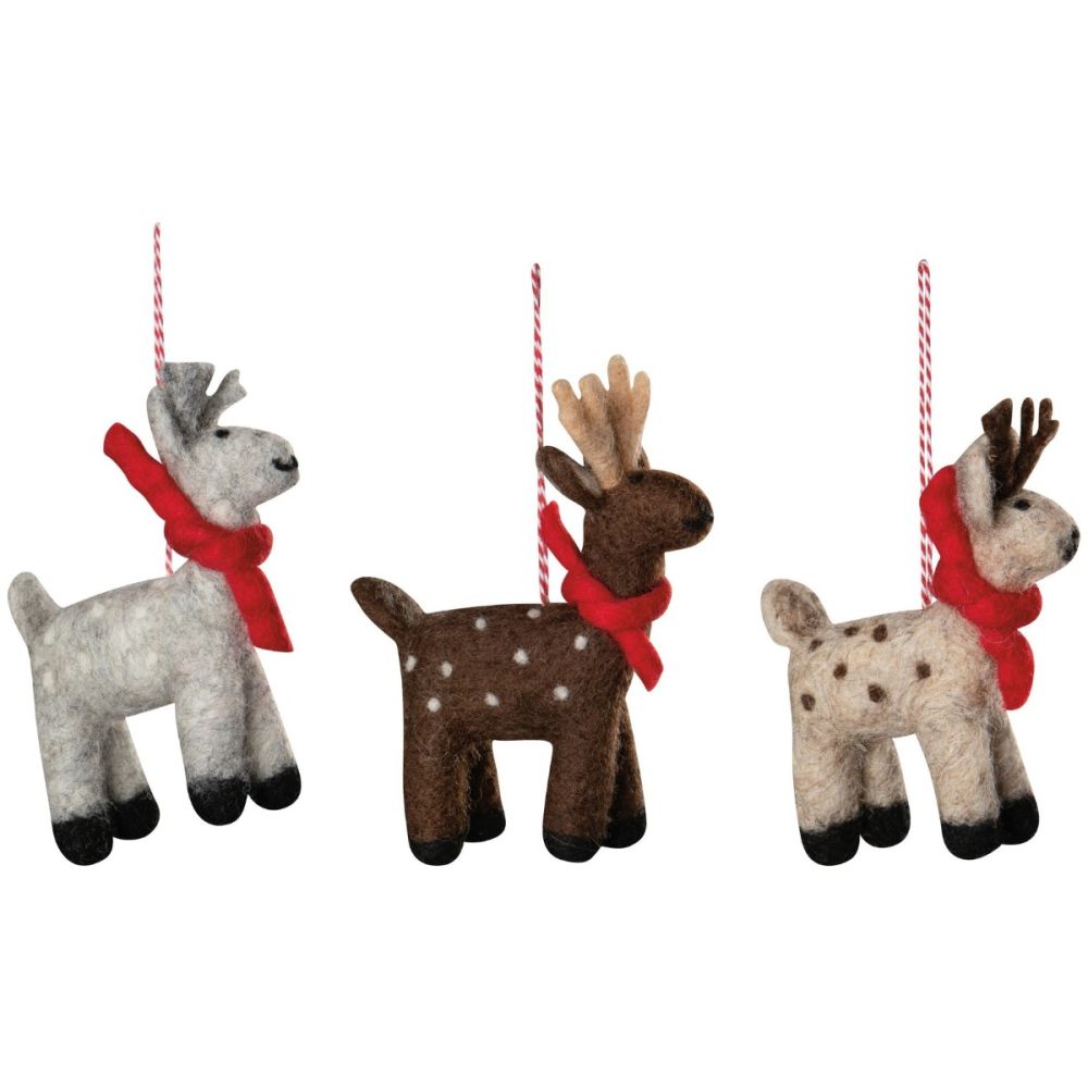 Danica Jubilee Arctic Deer Felt Ornament | Assorted Styles
