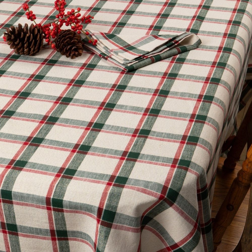 Now Designs by Danica 120  x 60  Tablecloth | Noel Plaid - Additional view