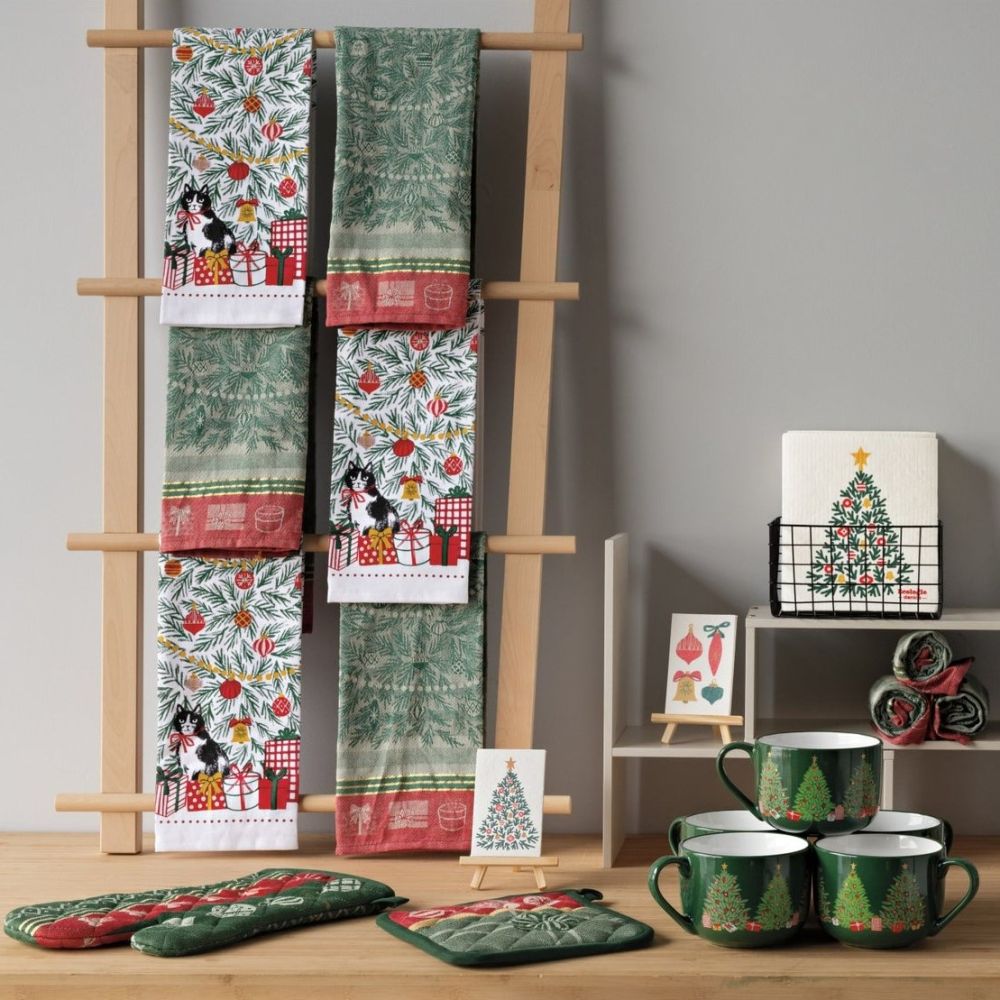 Now Designs by Danica Christmas Dishtowel | Festive Fir - Additional view