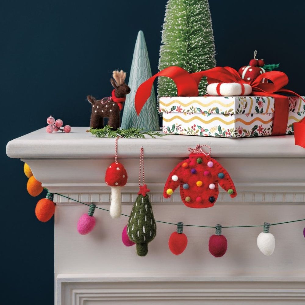 Danica Jubilee Christmas Felt Garland | Spirits Bright - Additional view