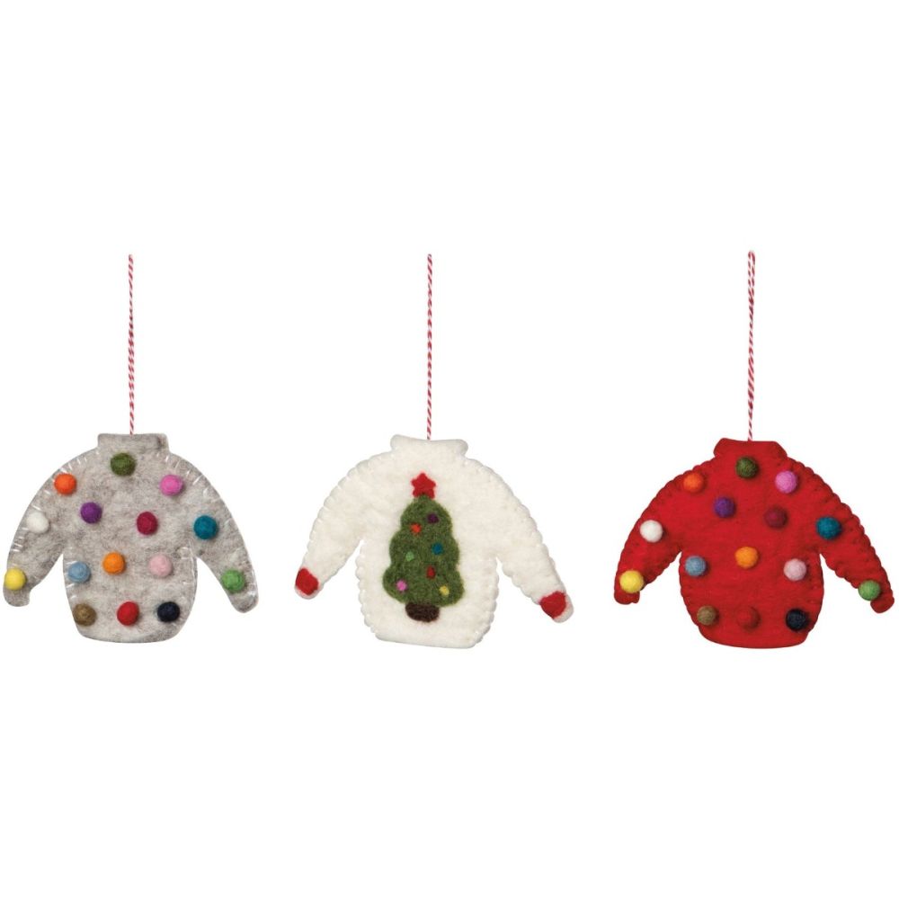 Danica Jubilee Ugly Xmas Sweater Felt Ornament | Assorted Styles