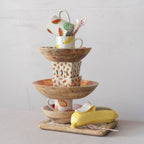 Hazel Mazel Mango Wood and Enamel Fruit Bowls | Set of 3 - Additional view