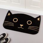 Danica Jubilee Coir Fiber Doormat | Black Cat Shaped - Additional view