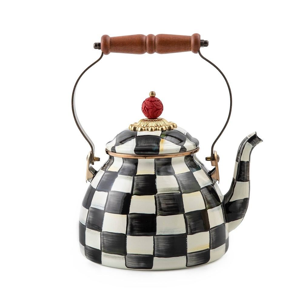 MacKenzie-Childs Courtly Check 2 Qt. Tea Kettle