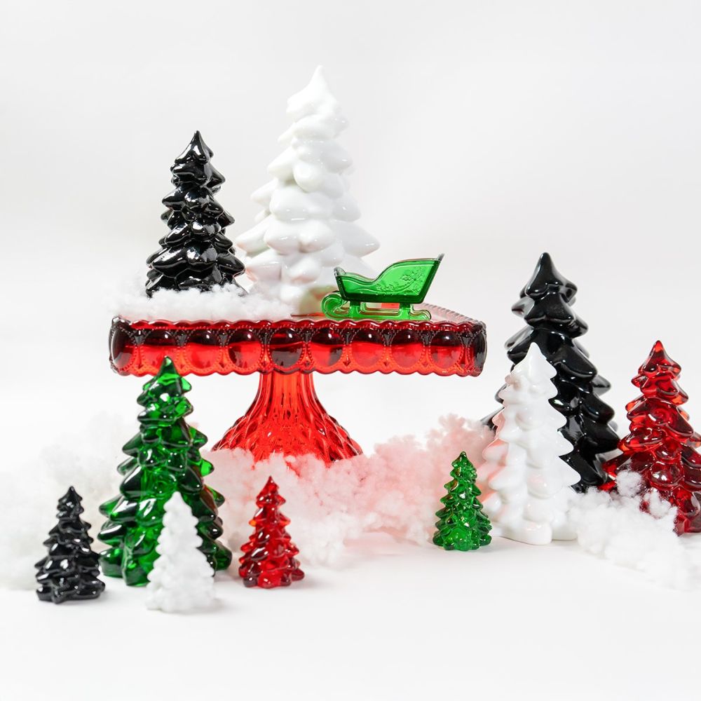 Mosser Glass Holiday Collection 2.75  Tree Figurine | Hunter Green - Additional view