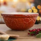 Mason Cash Gingerbread Lane 3-Piece Mixing Bowl Set | Cane, Cream, & Ginger - Additional view