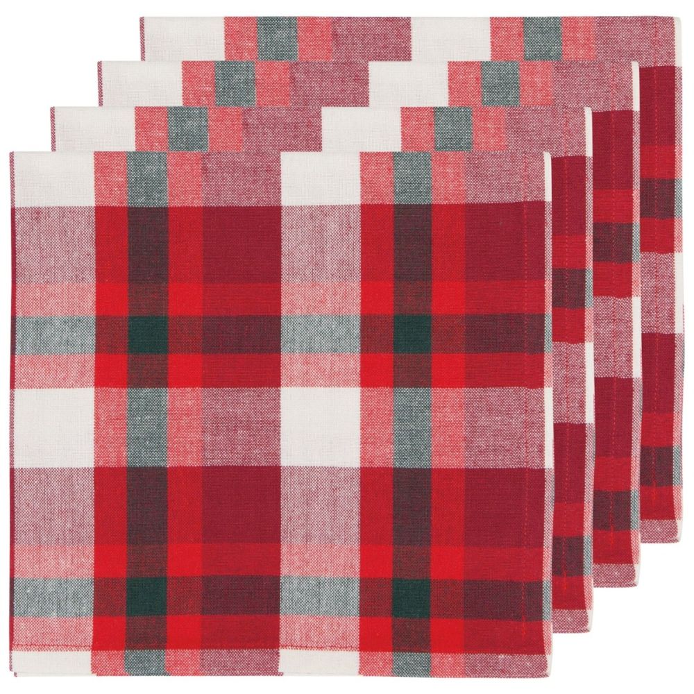 Now Designs by Danica Second Spin 20  Napkins (Set of 4) | Tannenbaum Plaid