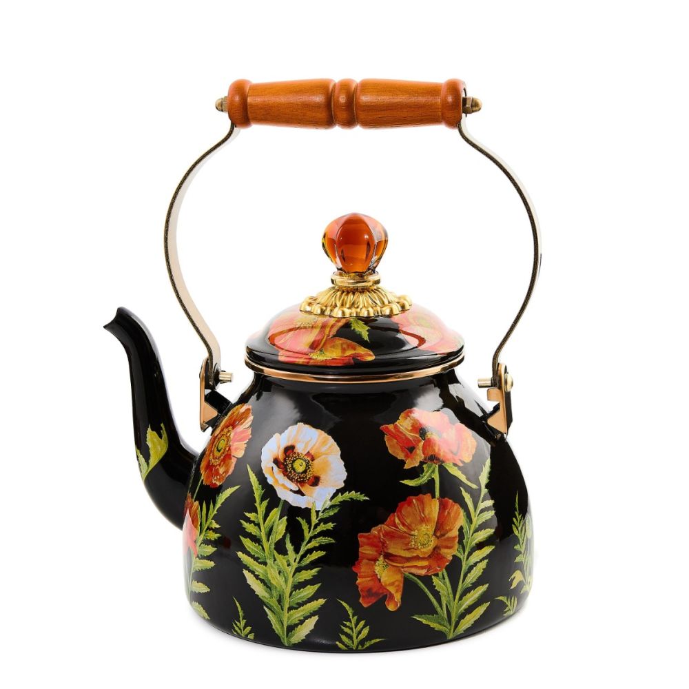 MacKenzie-Childs Tea Kettle Collective 2-Quart Tea Kettle | Poppy