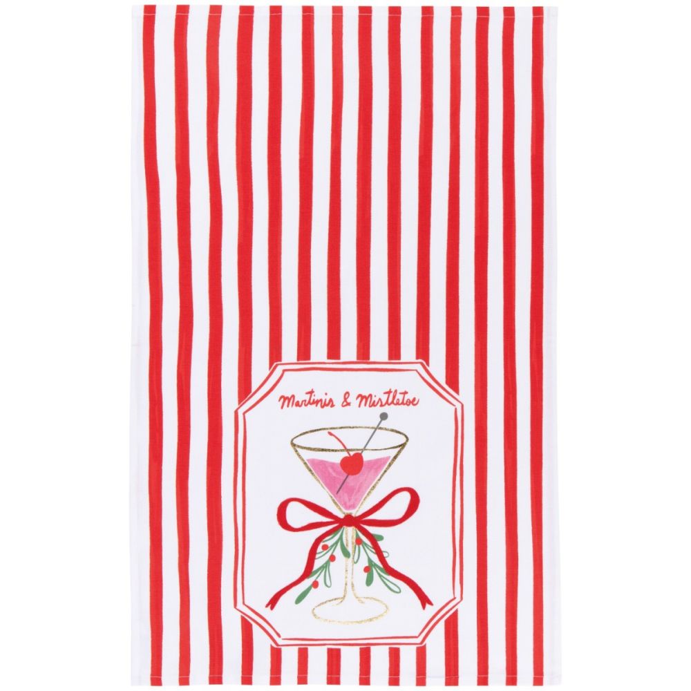 Danica Jubilee Christmas Dishtowel | Mistletoe & Martinis