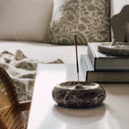 Danica Heirloom Round Incense Holder | Emperador Marble - Additional view