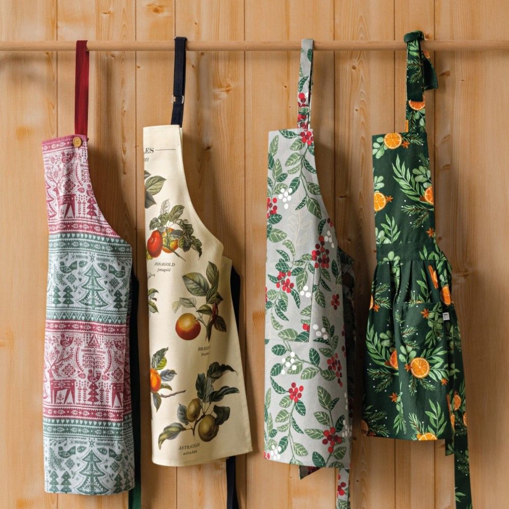 Now Designs by Danica Christmas Jacquard Apron | Folk Forest - Additional view