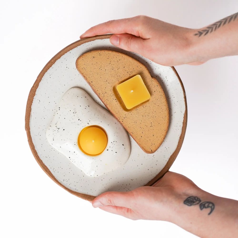 Collin Garrity Ceramic Sourdough Toast Candle Holder - Additional view
