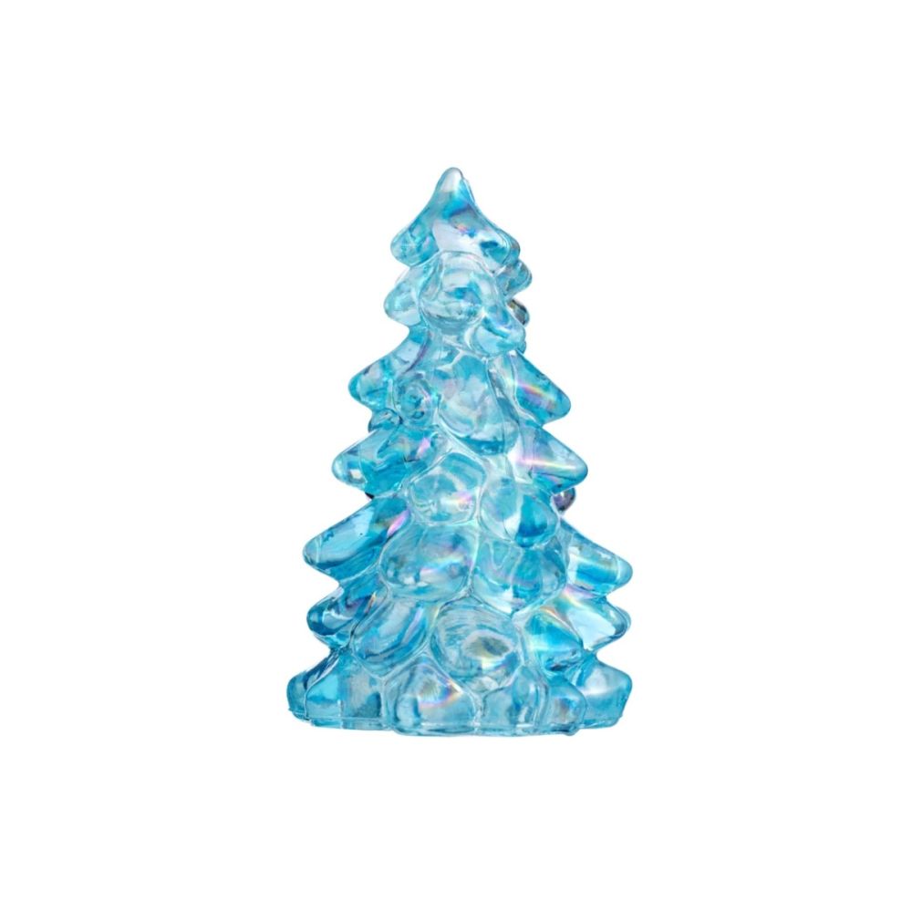 Mosser Glass Holiday Collection 2.75  Tree Figurine | Blue Carnival