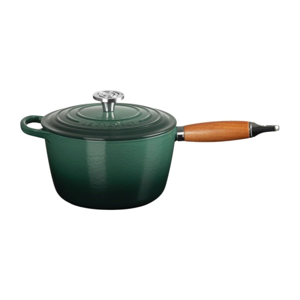 Le Creuset Alpine Signature Round Wood Handle 2.25 Qt. Saucepan with Crucible Stainless Steel Knob | Artichaut