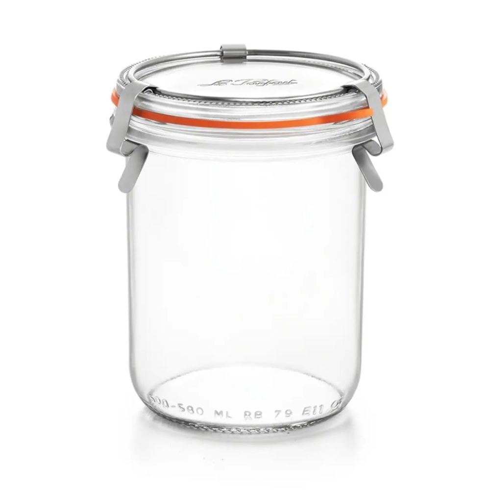 Le Parfait 580ml Bistrot French Glass Canning Jar with 86mm Removable Lid