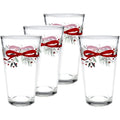 Fiesta® 16oz Cooler Glasses (Set of 4) | Holly Berry Christmas Garland