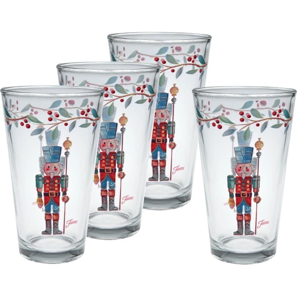 Fiesta® 16oz Cooler Glasses (Set of 4) | Nutcracker The Guardian