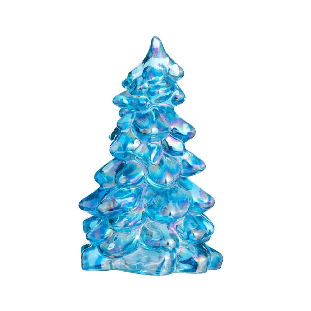 Mosser Glass Holiday Collection 5.5  Tree Figurine | Buffet Blue Carnival