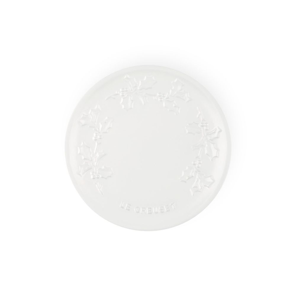 Le Creuset Holly Collection 7  Plate | White