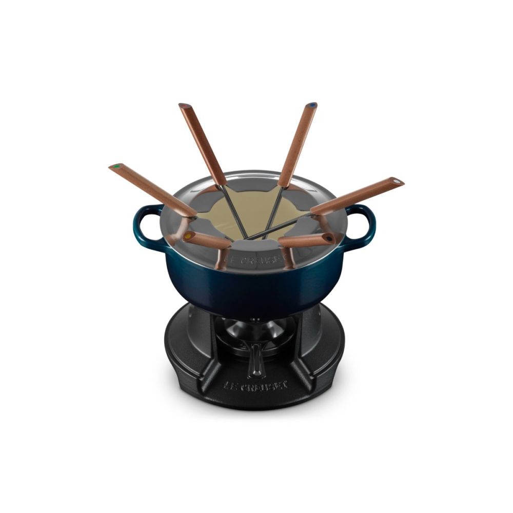 Le Creuset Alpine Signature Round 2.5 Qt. Fondue Set | Nuit