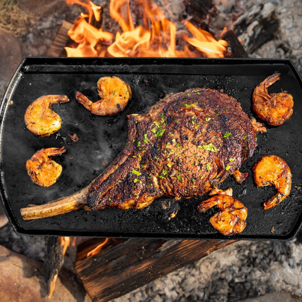 Lodge Blacklock Triple Seasoned 10  x 20  Double Burner Griddle - Additional view