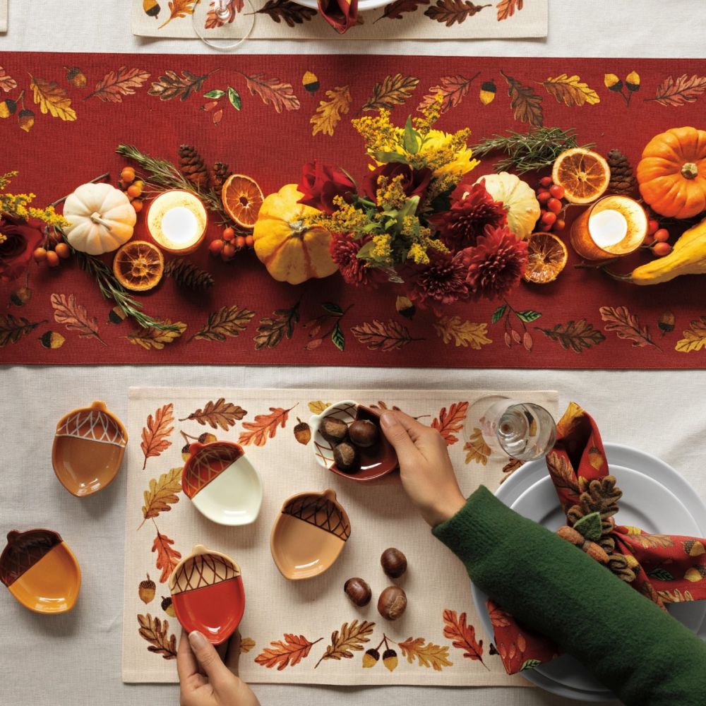 Now Designs by Danica Table Runner | Oak and Acorn - Additional view