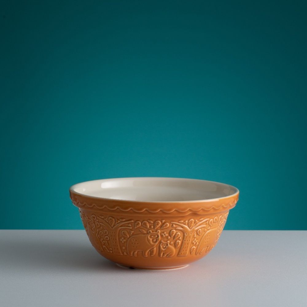 Mason Cash In the Forest S24 (2.15 Qt) Embossed Mixing Bowl | Bear (Ochre) - Additional view