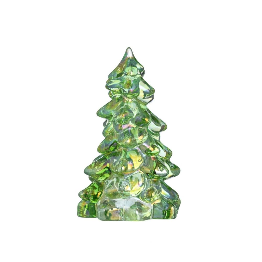 Mosser Glass Holiday Collection 5.5  Tree Figurine | Apple Green Carnival