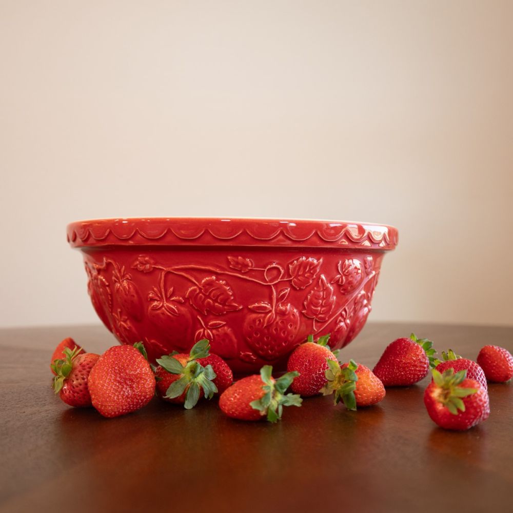 Mason Cash In The Orchard S12 (4.25 Qt) Mixing Bowl | Strawberry - Additional view