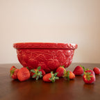 Mason Cash In The Orchard S12 (4.25 Qt) Mixing Bowl | Strawberry - Additional view