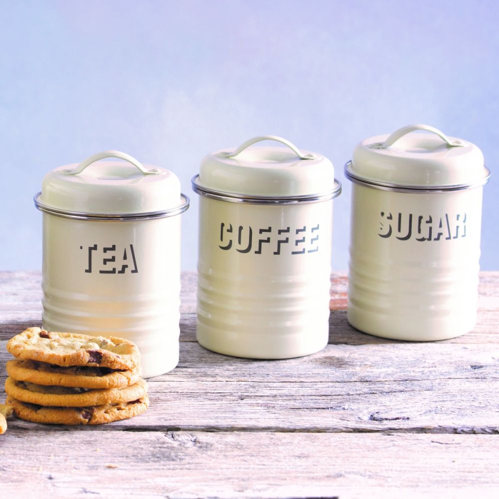 Typhoon Vintage Kitchen 27oz Storage Canisters (Set of 3) | Cream - Additional view